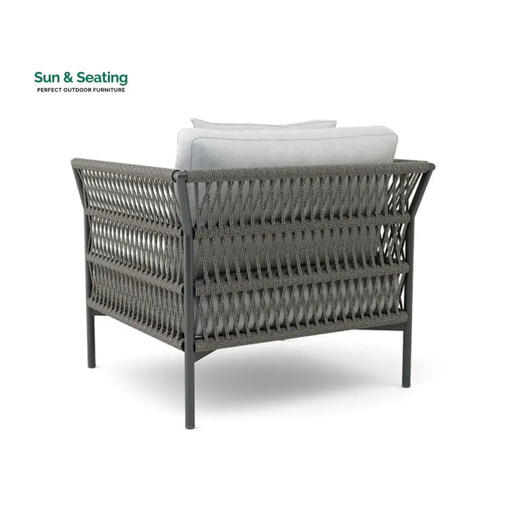 Denali Outdoor Rope 7-Seater Sofa Set With Glass Top Table Sofa Set