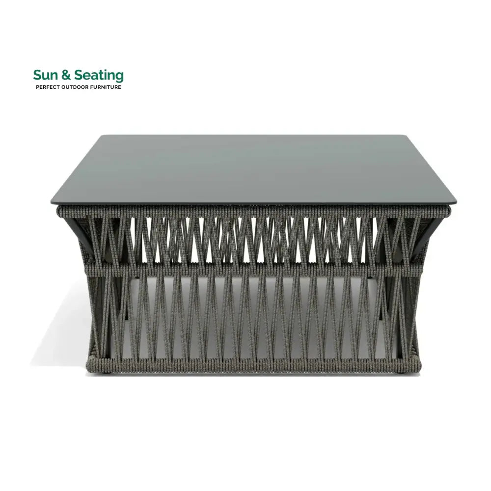 Denali Outdoor Rope 7-Seater Sofa Set With Glass Top Table Sofa Set