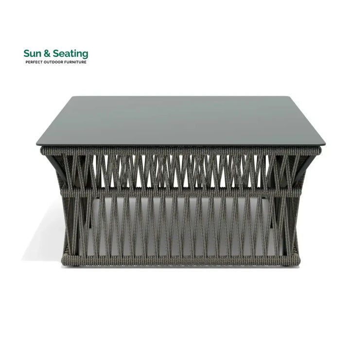 Denali Outdoor Rope 7-Seater Sofa Set With Glass Top Table Sofa Set