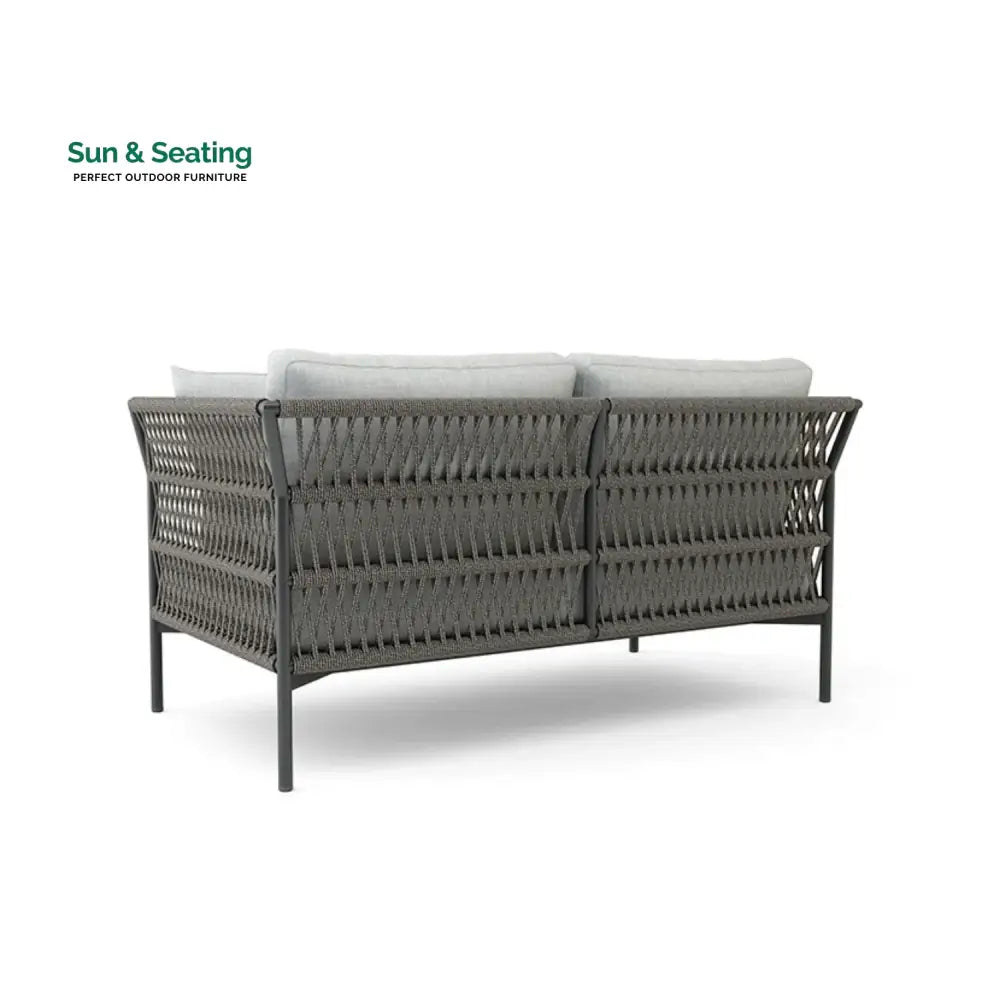 Denali Outdoor Rope 7-Seater Sofa Set With Glass Top Table Sofa Set