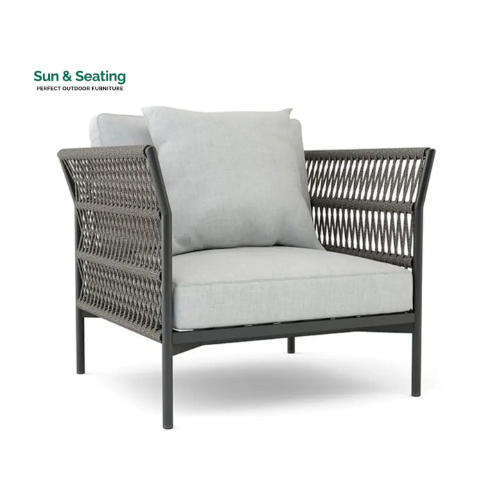 Denali Outdoor Rope 7-Seater Sofa Set With Glass Top Table Sofa Set