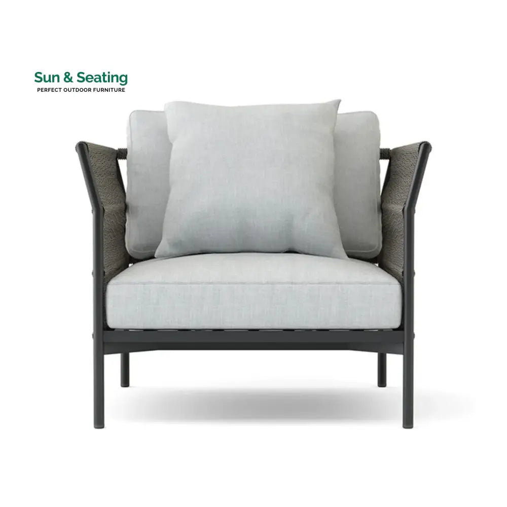 Denali Outdoor Rope 7-Seater Sofa Set With Glass Top Table Sofa Set
