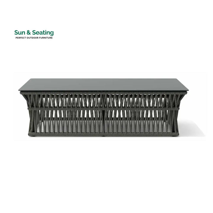 Denali Outdoor Rope 7-Seater Sofa Set With Glass Top Table Sofa Set