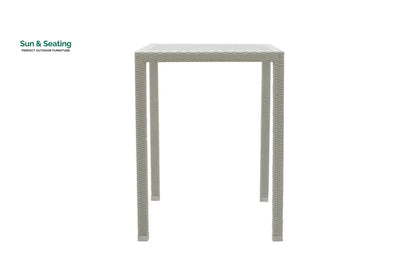 Denver Outdoor Bar Sets 2 Chairs and 1 Table Patio Bar Set (Pearl White) Bar Sets