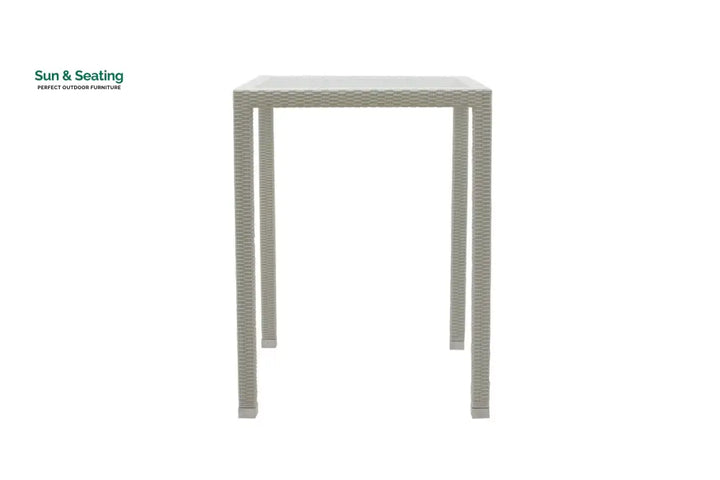 Denver Outdoor Bar Sets 2 Chairs and 1 Table Patio Bar Set (Pearl White) Bar Sets