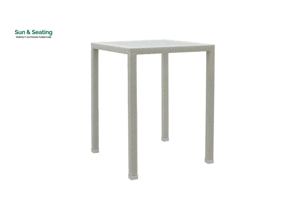 Denver Outdoor Bar Sets 2 Chairs and 1 Table Patio Bar Set (Pearl White) Bar Sets