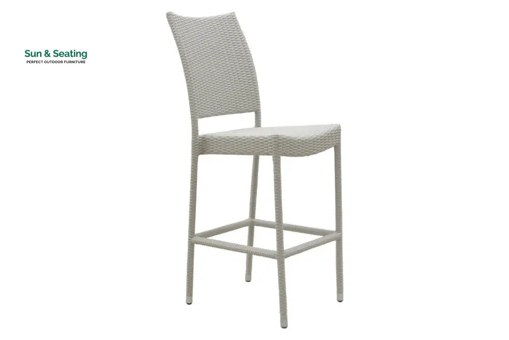Denver Outdoor Bar Sets 2 Chairs and 1 Table Patio Bar Set (Pearl White) Bar Sets
