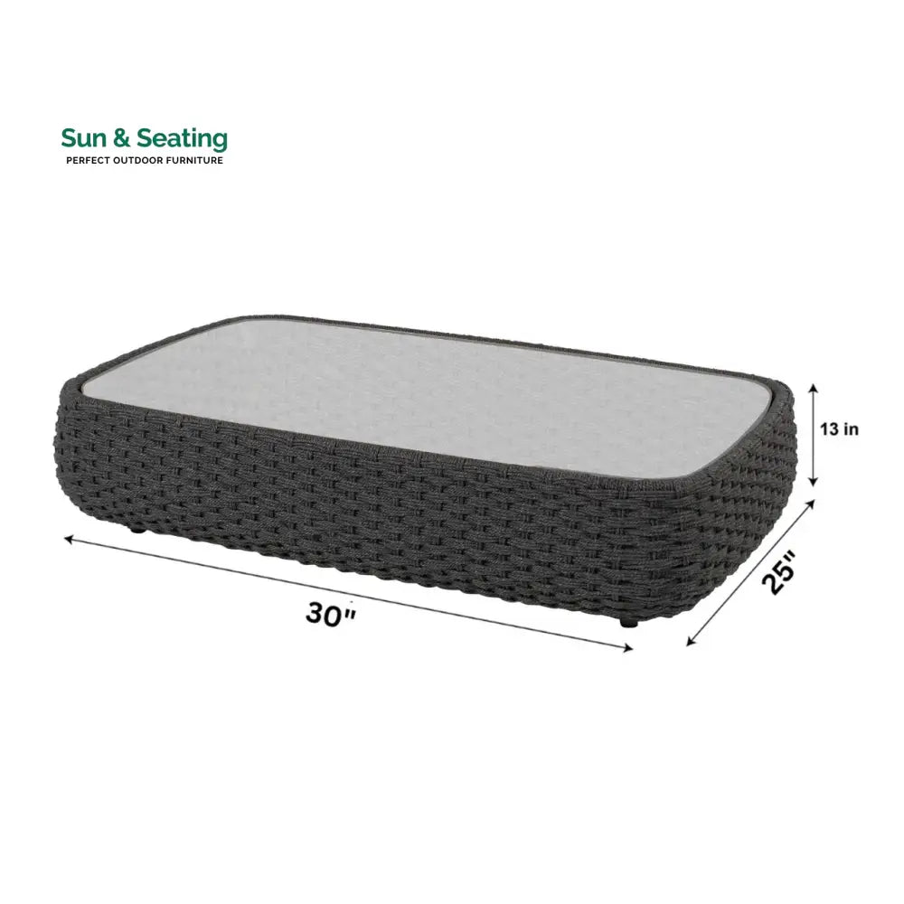 Deskoy Outdoor Garden Balcony Sofa Set 2 Seater 2 Single seater and 1 Center Table Set Braid &amp; Rope (Black) Sofa Sets