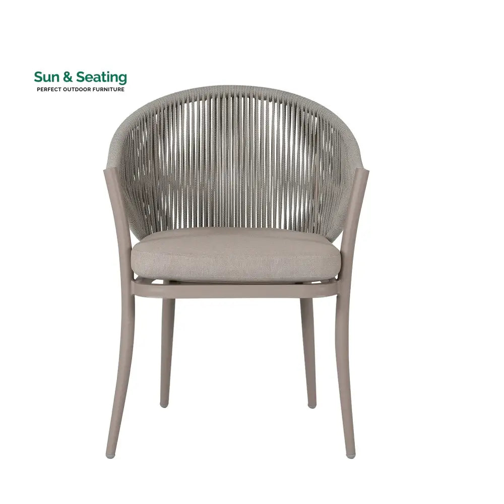 Detect Outdoor Patio Seating Set 2 Chairs and 1 Table Set (Grey) Braided &amp; Rope Coffee Table Sets