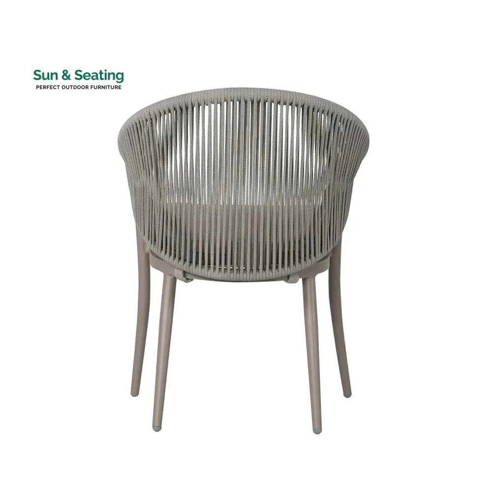 Detect Outdoor Patio Seating Set 2 Chairs and 1 Table Set (Grey) Braided &amp; Rope Coffee Table Sets