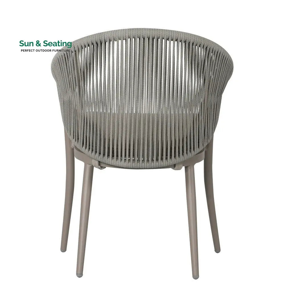 Detect Outdoor Patio Seating Set 2 Chairs and 1 Table Set (Grey) Braided &amp; Rope Coffee Table Sets