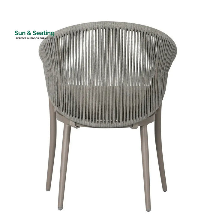 Detect Outdoor Patio Seating Set 2 Chairs and 1 Table Set (Grey) Braided &amp; Rope Coffee Table Sets