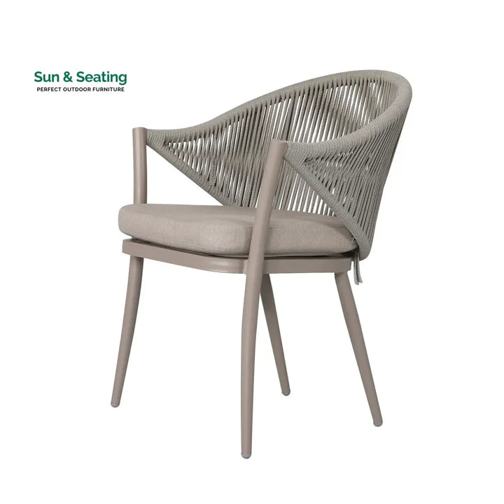 Detect Outdoor Patio Seating Set 2 Chairs and 1 Table Set (Grey) Braided &amp; Rope Coffee Table Sets