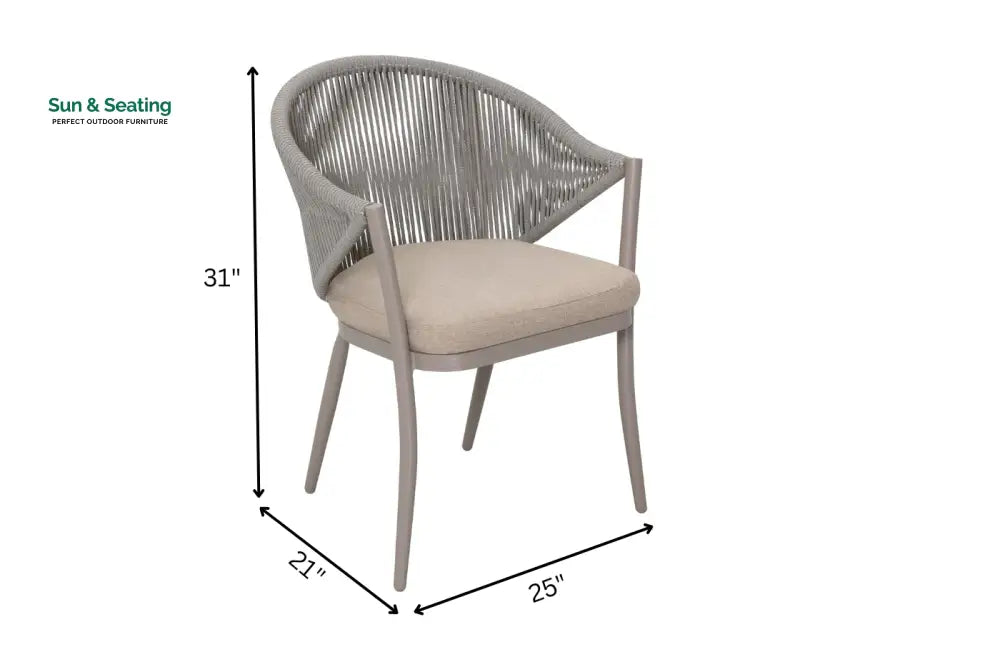 Detect Outdoor Patio Seating Set 2 Chairs and 1 Table Set (Grey) Braided &amp; Rope Coffee Table Sets