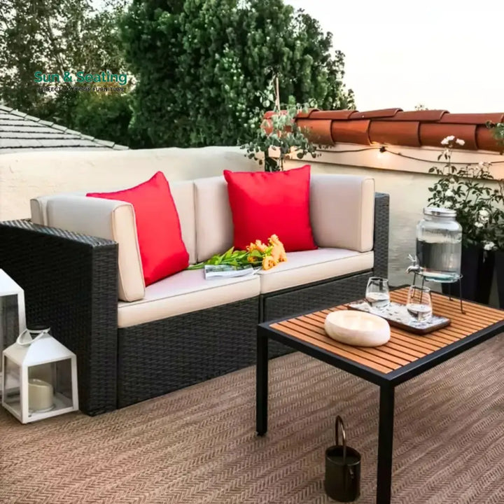 Devika Outdoor All-Weather Rattan Wicker Single Seater Sofa Sofa Set