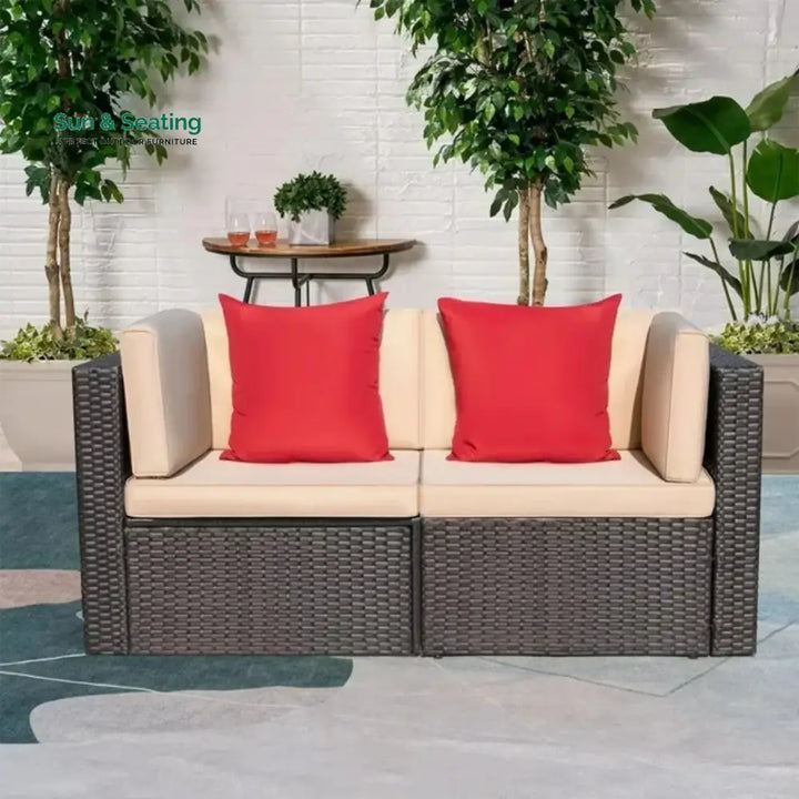 Devika Outdoor All-Weather Rattan Wicker Single Seater Sofa Sofa Set