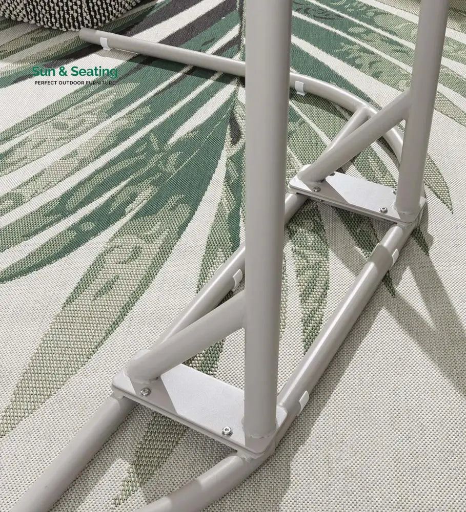 Dewey Three Seater Hanging Swing With Stand For Balcony Garden Swing (Natural) Braid & Rope Swings