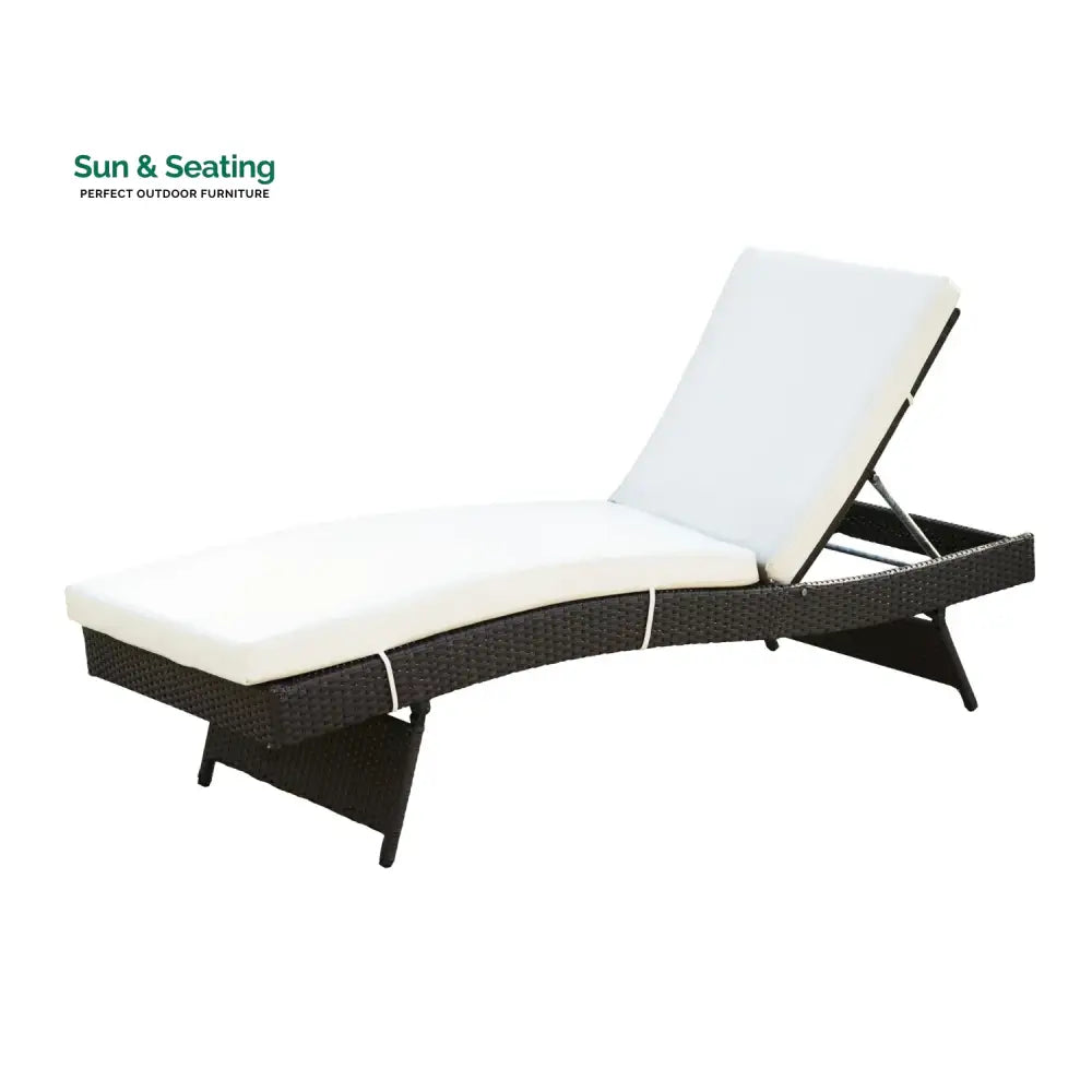 Dima Outdoor All-Weather Wicker Lounger with Cushions Lounger Set