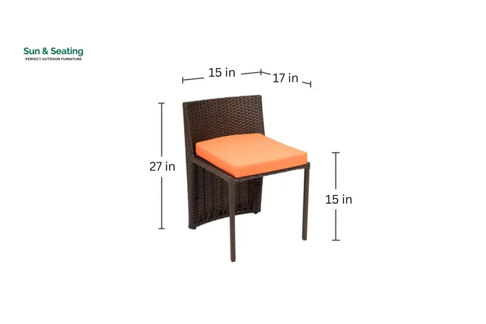 Diski Outdoor Patio Seating Set 2 Chairs and 1 Table Set (Brown) Coffee Table Sets