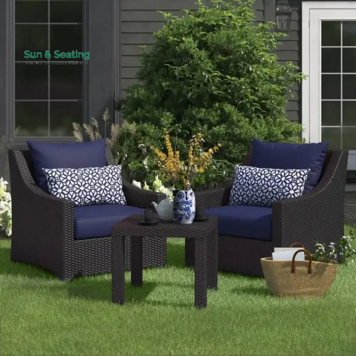 Dolores 3-Piece Outdoor Rattan Wicker Patio Set Patio Set