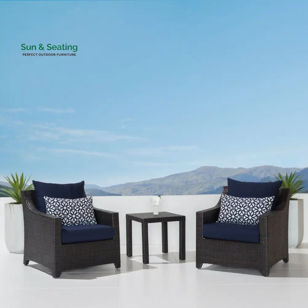 Dolores 3-Piece Outdoor Rattan Wicker Patio Set Patio Set