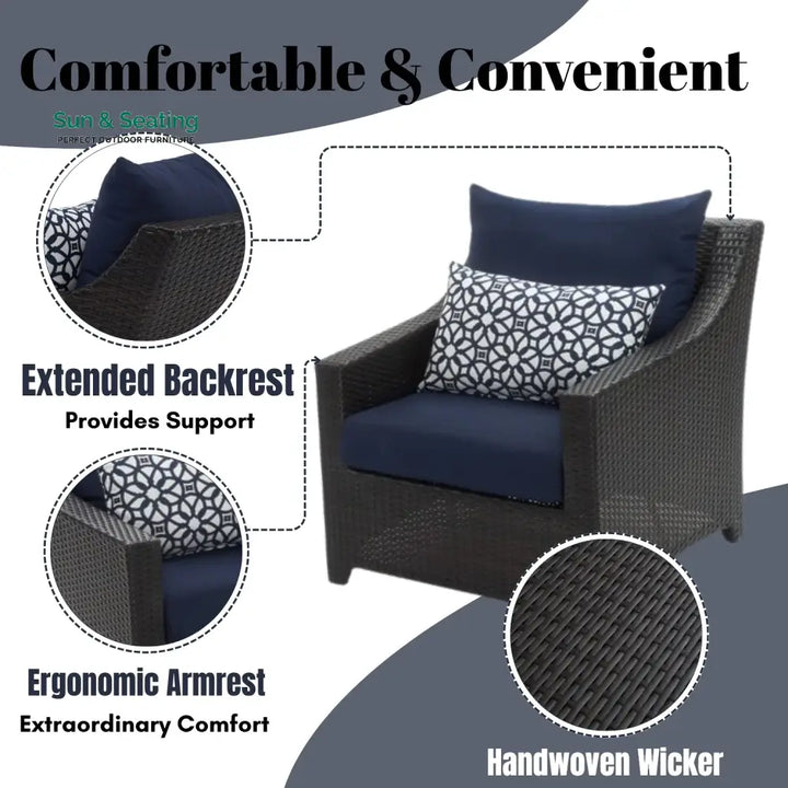 Dolores 3-Piece Outdoor Rattan Wicker Patio Set Patio Set