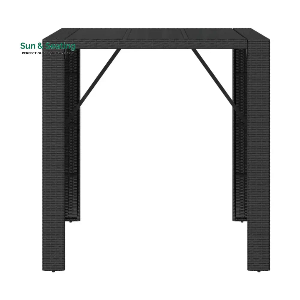 Dominga Outdoor Rattan Wicker Bar Table Bar Table