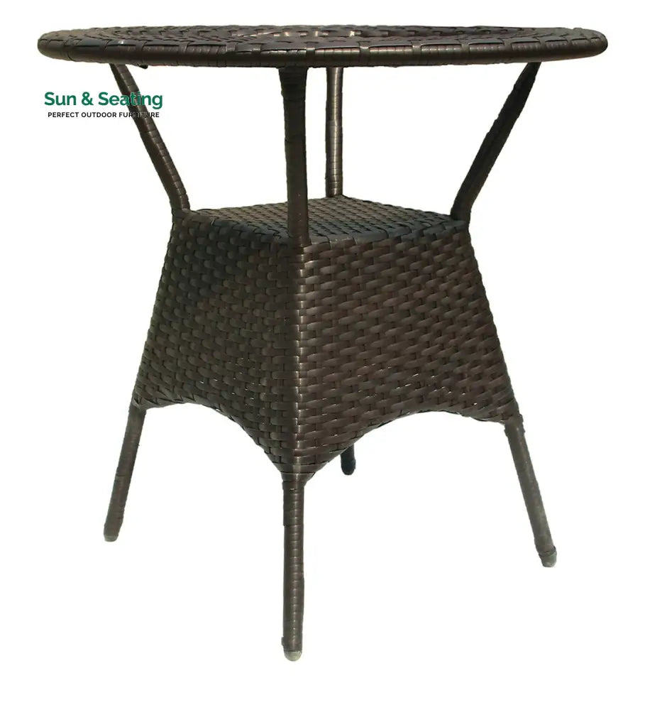 Dona Outdoor Patio Seating Set 4 Chairs and 1 Table Set (Brown) Coffee Table Sets