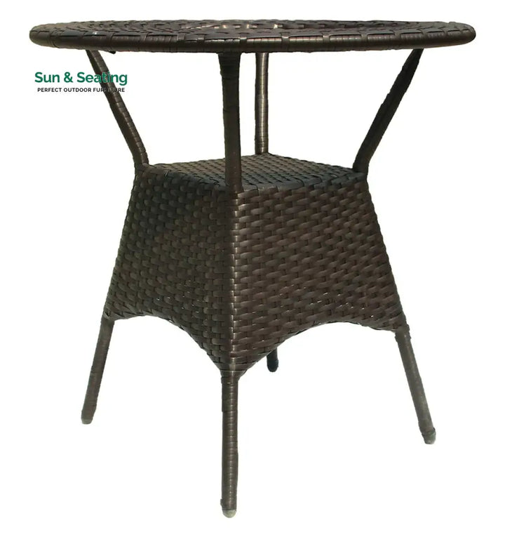 Dona Outdoor Patio Seating Set 4 Chairs and 1 Table Set (Brown) Coffee Table Sets