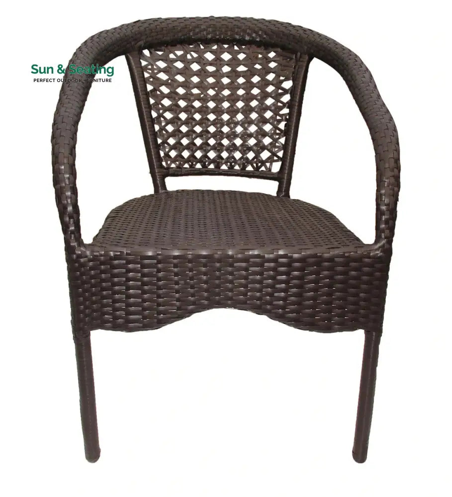 Dona Outdoor Patio Seating Set 4 Chairs and 1 Table Set (Brown) Coffee Table Sets