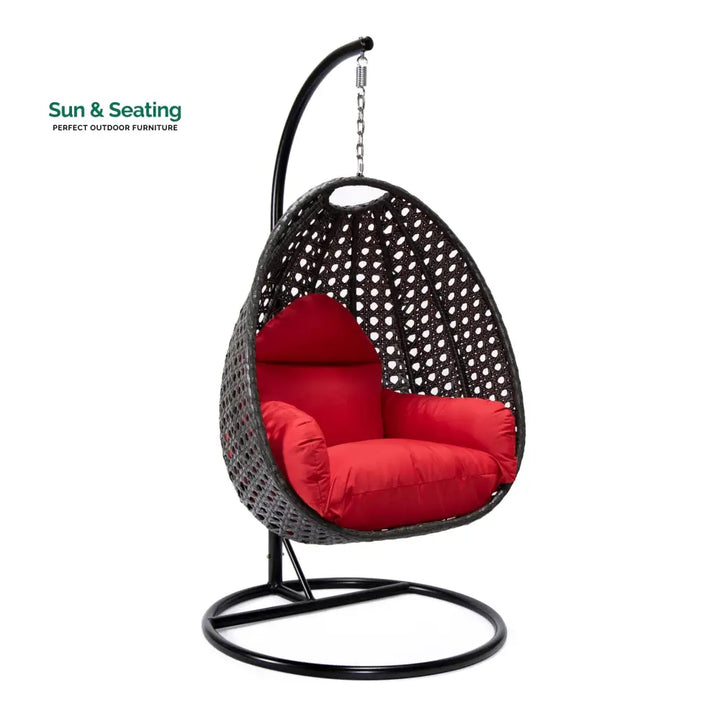Doriano Single Seater Hanging Swing With Stand For Balcony Garden (Drak Grey) Swings