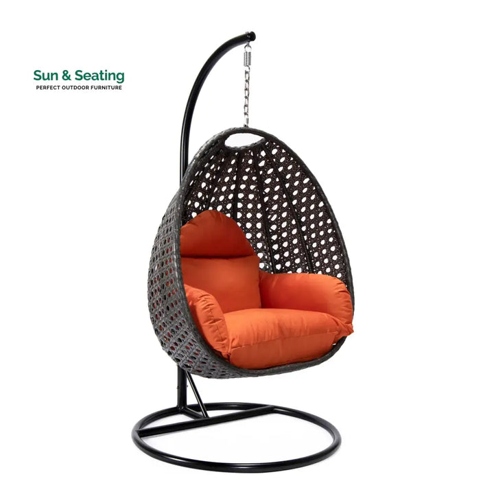 Doriano Single Seater Hanging Swing With Stand For Balcony Garden (Drak Grey) Swings
