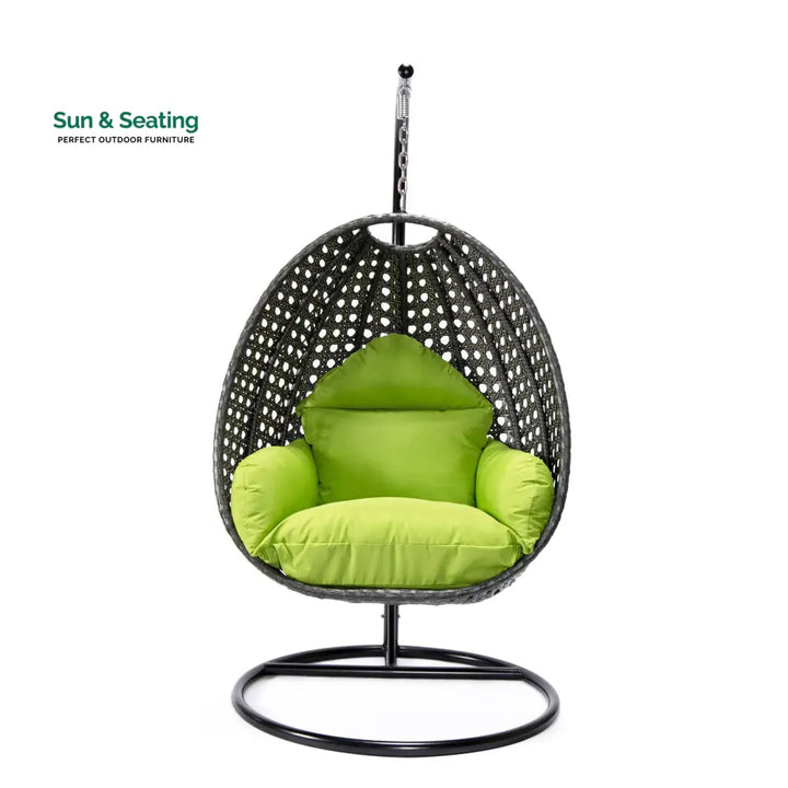 Doriano Single Seater Hanging Swing With Stand For Balcony Garden (Drak Grey) Swings