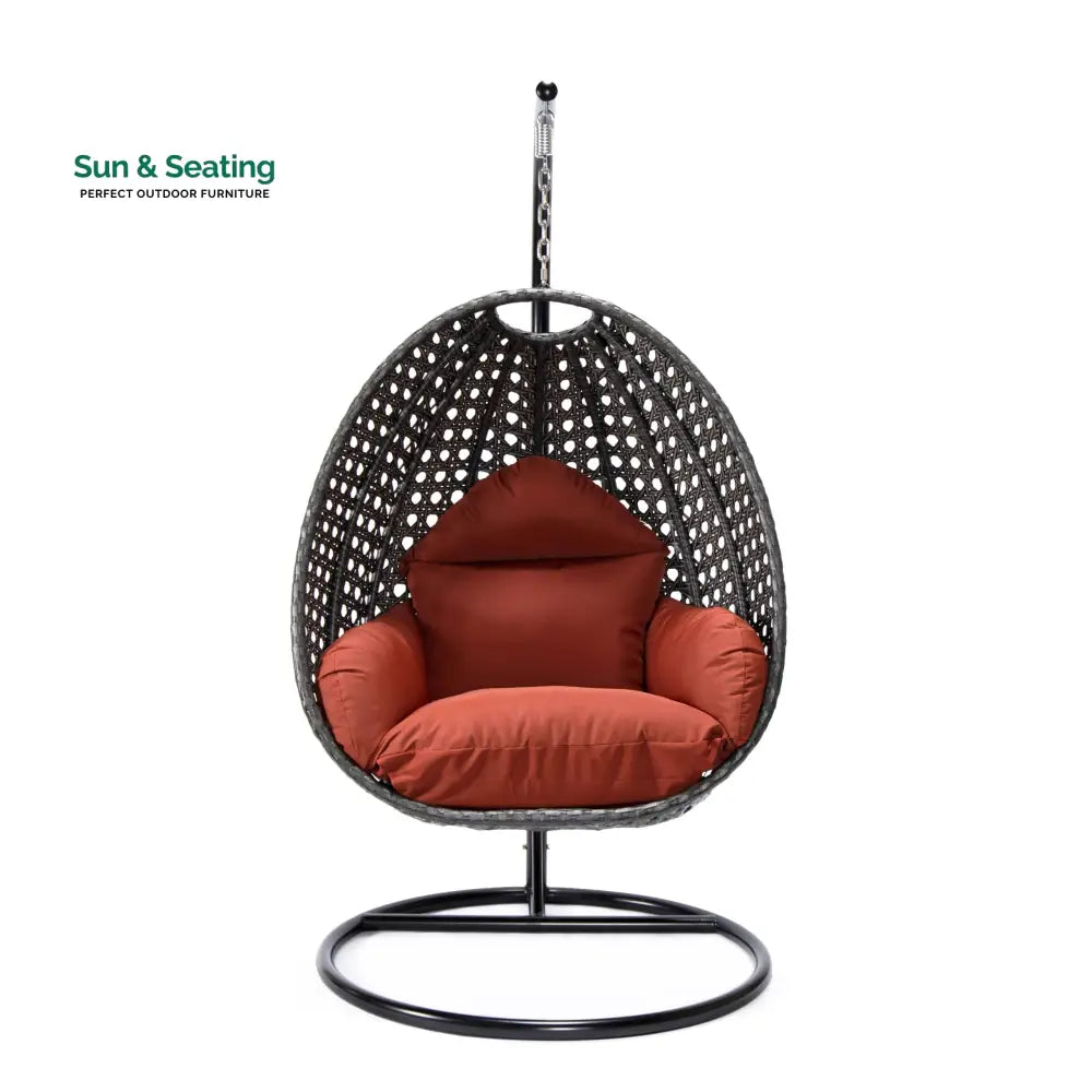Doriano Single Seater Hanging Swing With Stand For Balcony Garden (Drak Grey) Swings