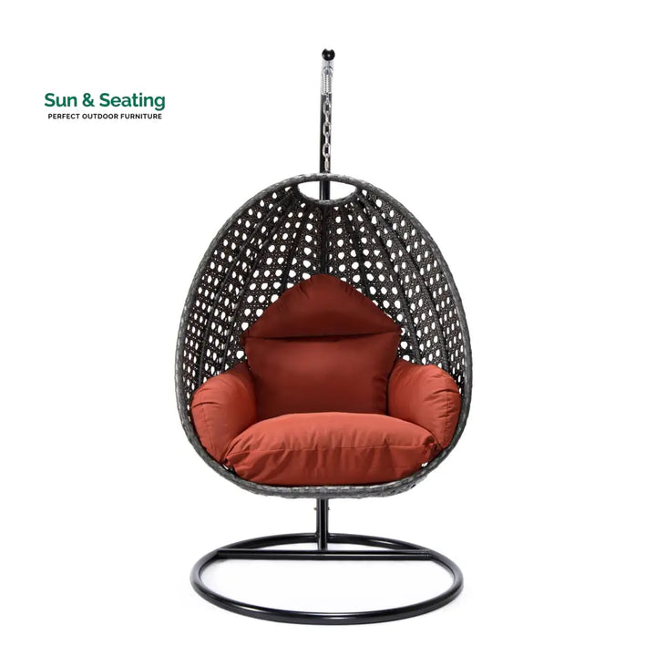 Doriano Single Seater Hanging Swing With Stand For Balcony Garden (Drak Grey) Swings