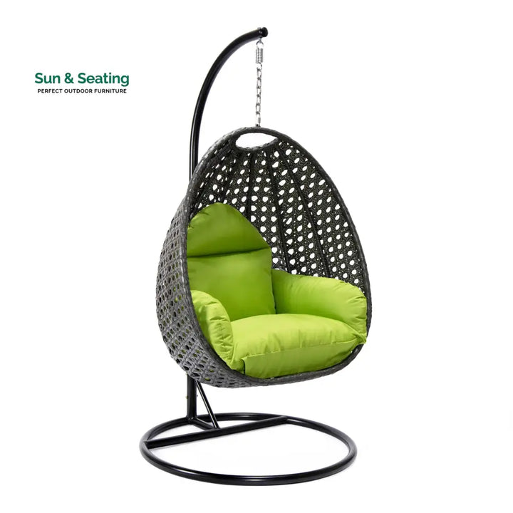 Doriano Single Seater Hanging Swing With Stand For Balcony Garden (Drak Grey) Swings