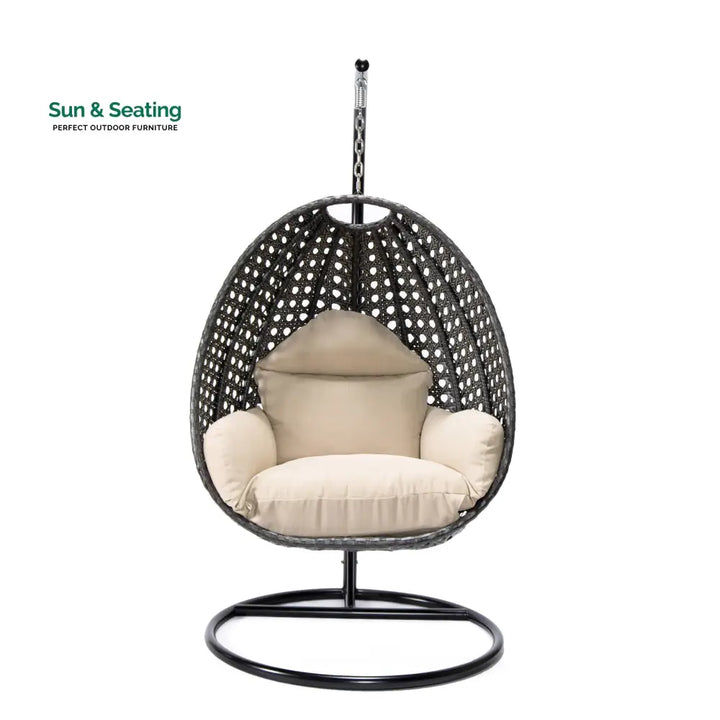 Doriano Single Seater Hanging Swing With Stand For Balcony Garden (Drak Grey) Swings
