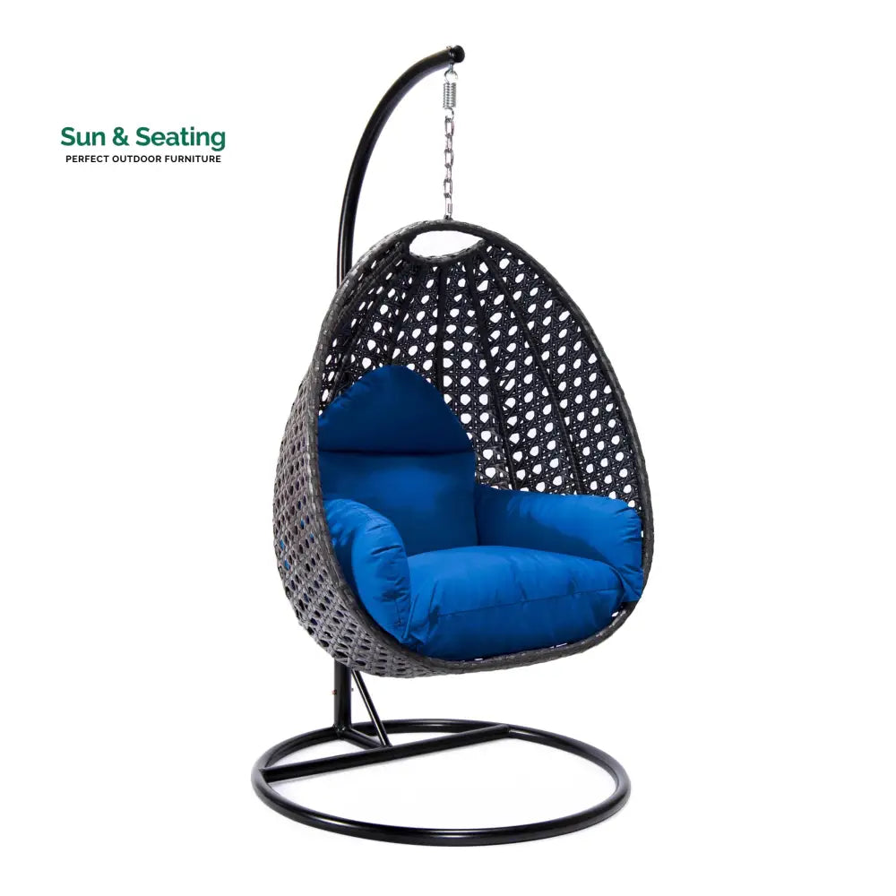Doriano Single Seater Hanging Swing With Stand For Balcony Garden (Drak Grey) Swings