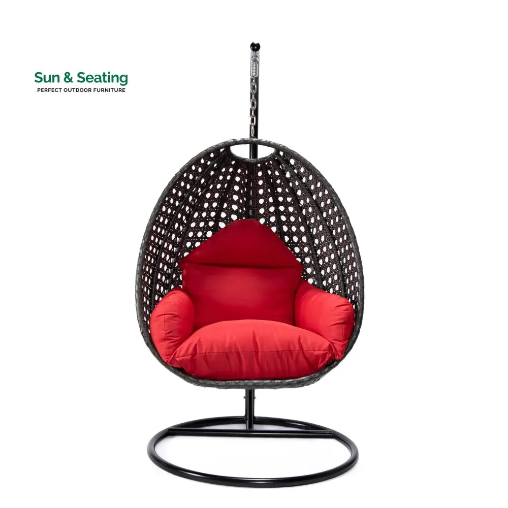Doriano Single Seater Hanging Swing With Stand For Balcony Garden (Drak Grey) Swings