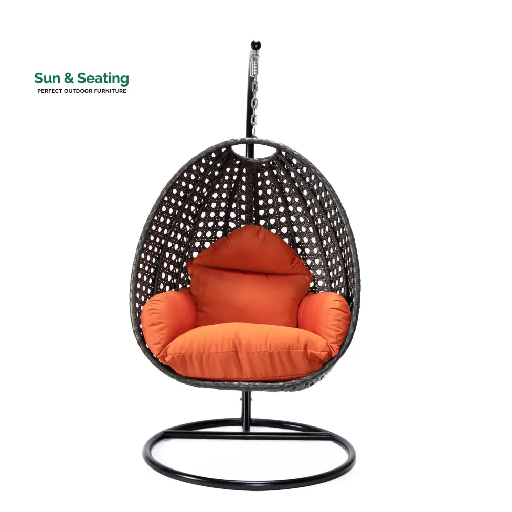 Doriano Single Seater Hanging Swing With Stand For Balcony Garden (Drak Grey) Swings