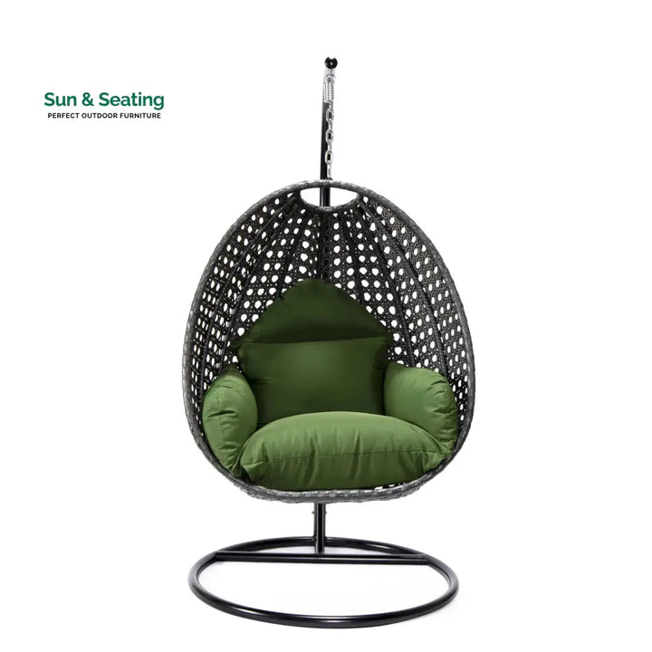 Doriano Single Seater Hanging Swing With Stand For Balcony Garden (Drak Grey) Swings