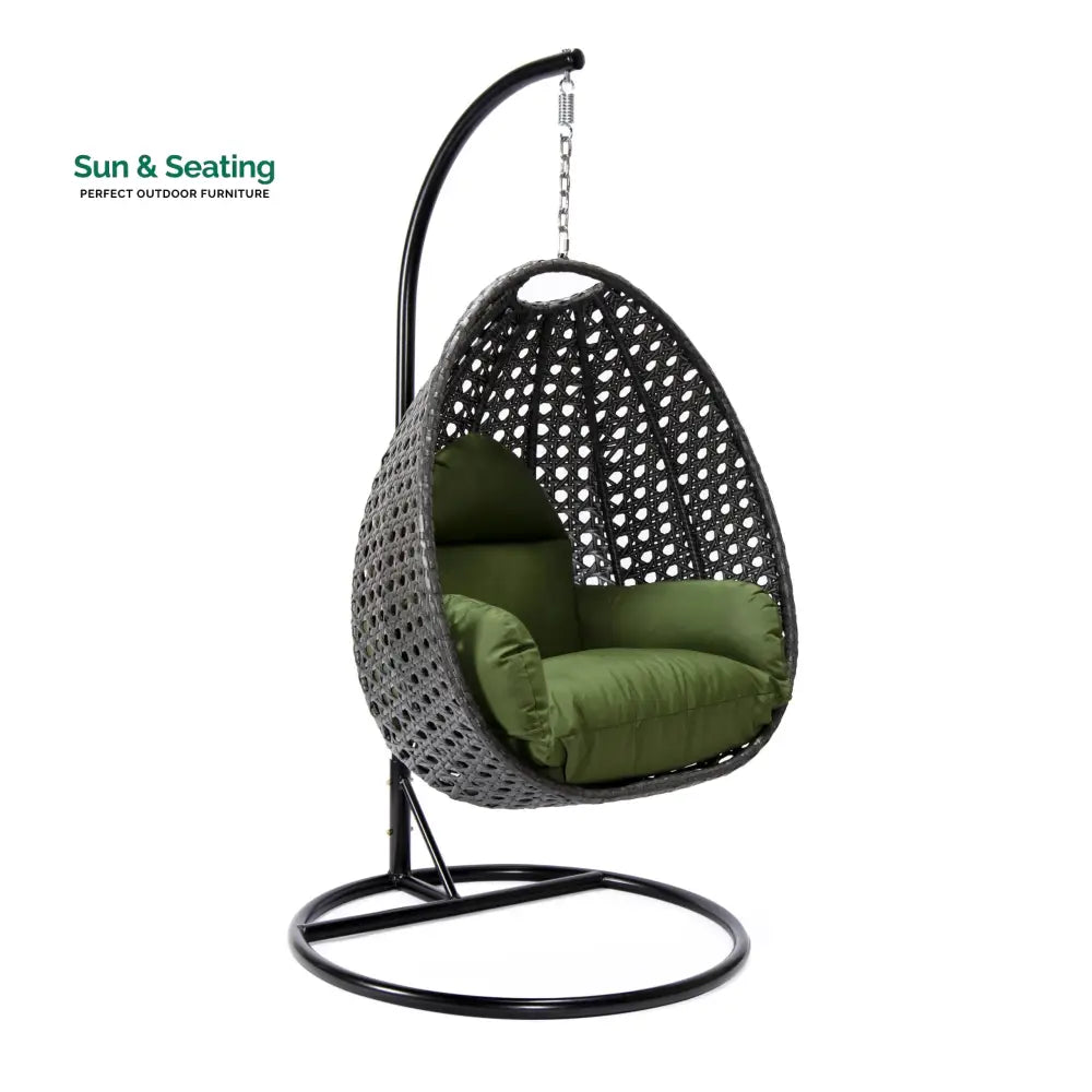Doriano Single Seater Hanging Swing With Stand For Balcony Garden (Drak Grey) Swings