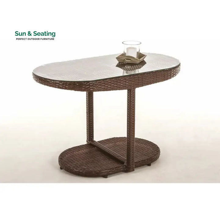 Dotcal Outdoor Patio Seating Set 2 Chairs and 1 Table Set (Brown) Coffee Table Sets