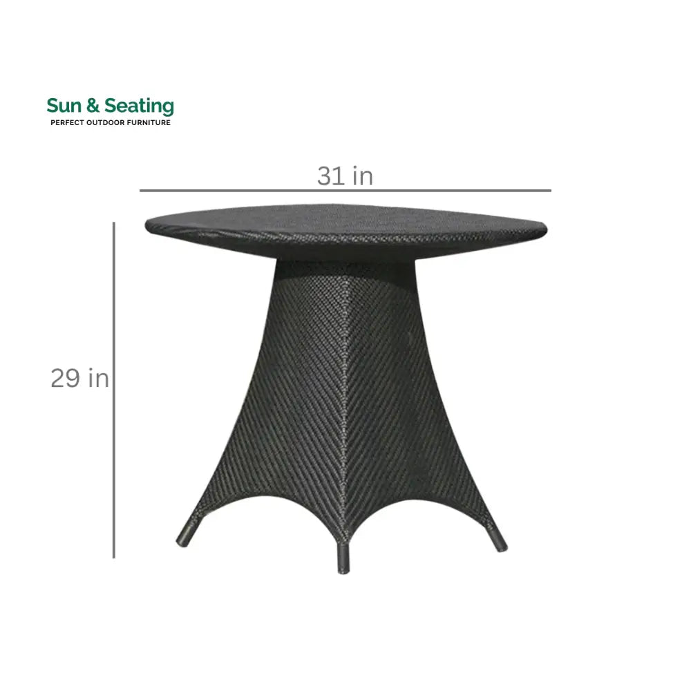 Doyle Outdoor Patio Seating Set 2 Chairs and 1 Table Set (Black) Coffee Table Sets