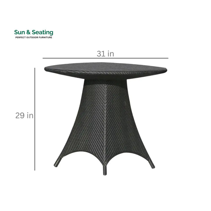 Doyle Outdoor Patio Seating Set 2 Chairs and 1 Table Set (Black) Coffee Table Sets
