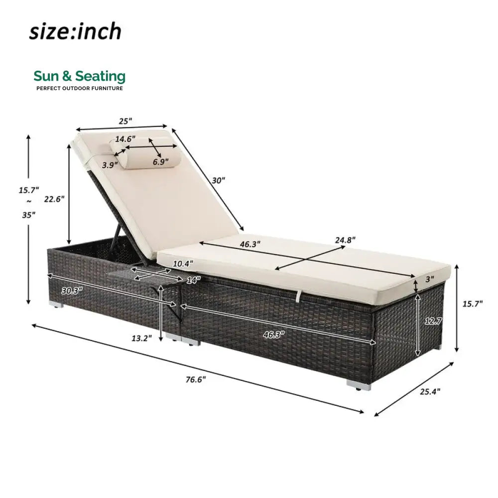 Drift Outdoor Swimming Poolside Lounger Set of 2 (Brown) Loungers