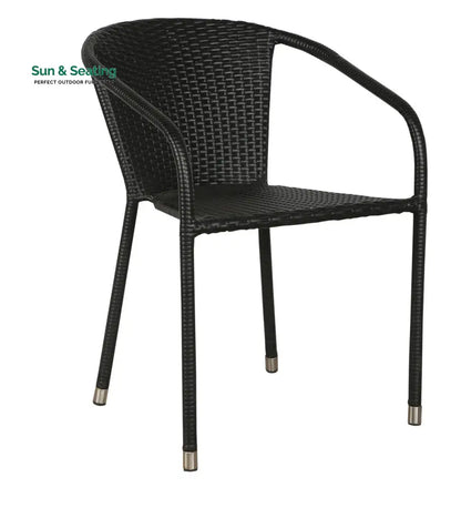 Duke Outdoor Patio Seating Set 4 Chairs and 1 Table Set (Black) Coffee Table Sets