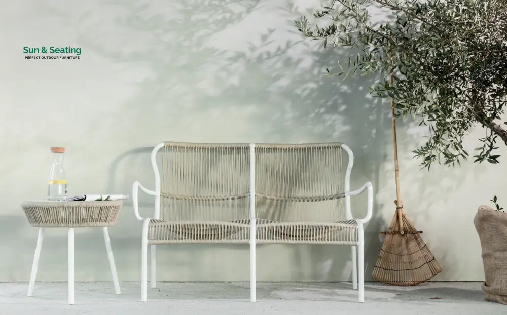 Duncan Outdoor Sofa Set 2 Seater 2 Single seater and 1 Center Table Set (Beige) Braided &amp; Rope Sofa Sets