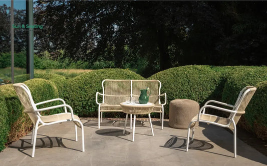 Duncan Outdoor Sofa Set 2 Seater 2 Single seater and 1 Center Table Set (Beige) Braided & Rope Sofa Sets