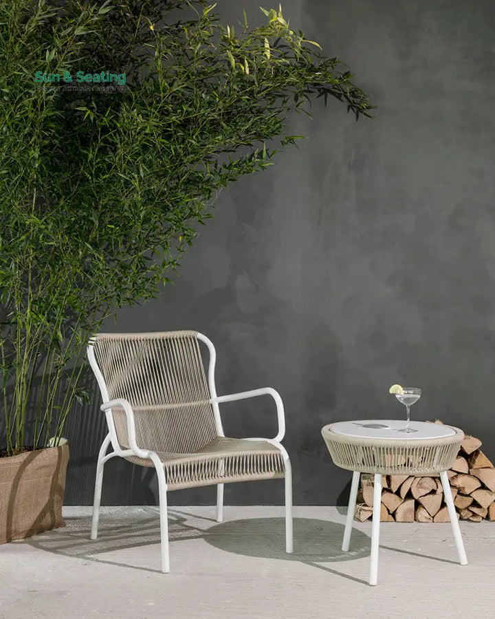 Duncan Outdoor Sofa Set 2 Seater 2 Single seater and 1 Center Table Set (Beige) Braided &amp; Rope Sofa Sets